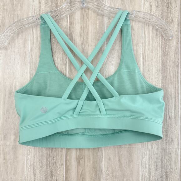 Lululemon Energy Bra Luxtreme Size 8 B/C Cup Fresh Teal Yoga Padded Workout Gym - Picture 2 of 10